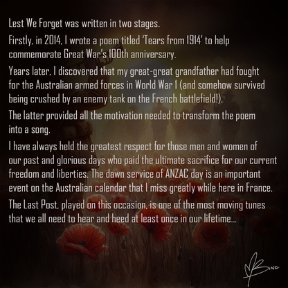 'Lest We forget'